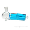 NEW DESIGN Glass Hand Pipe with Glycerin Coil Chamber CAN USE BOWL OR QUARTZ BANGER